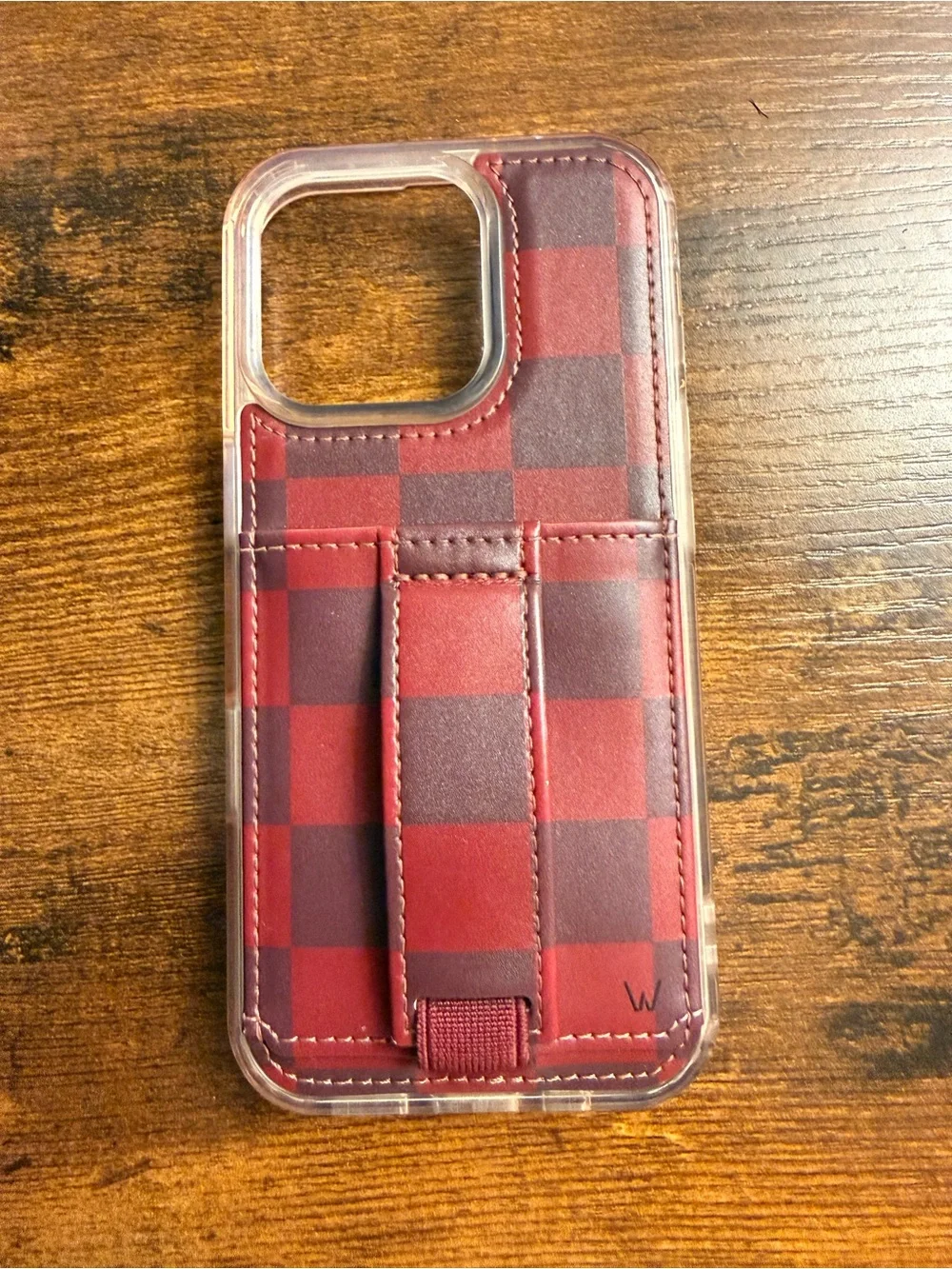 WALLI iPhone 16 PRO Cranberry Plaid Phone Case
